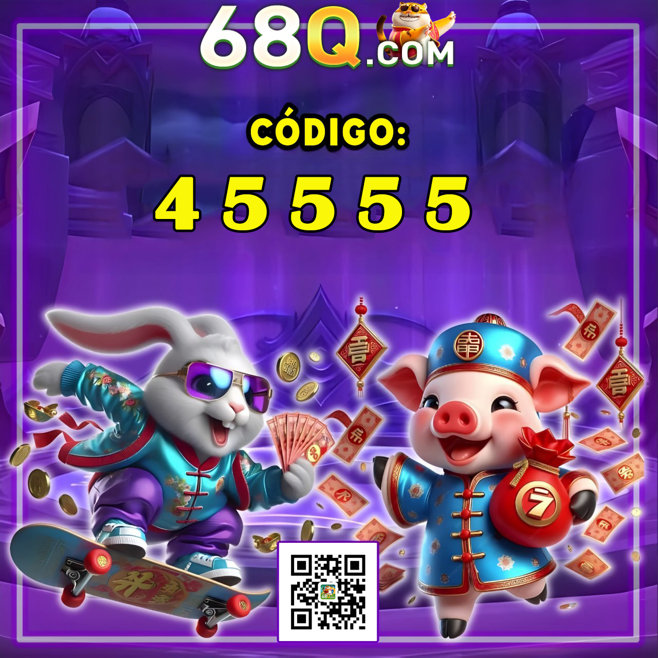 Usuário comemorando